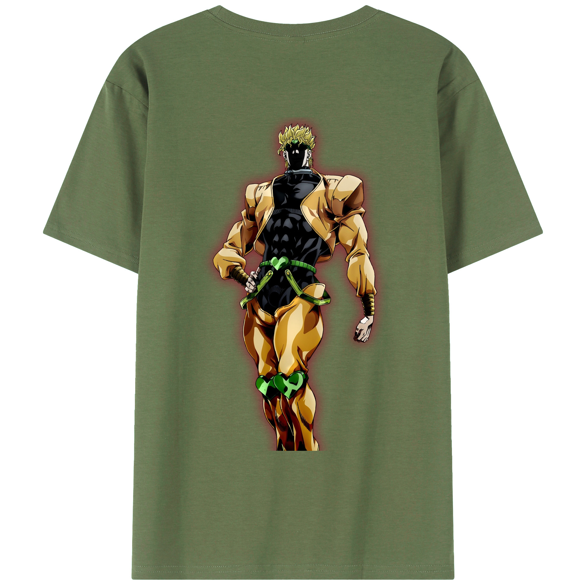 （画像用） ジョジョの奇妙な冒険 ディオ?ブランドー JoJo's Bizarre Adventure Dio Brando 綿100％ メンズ半袖Tシャツ（バックプリント） 通気性